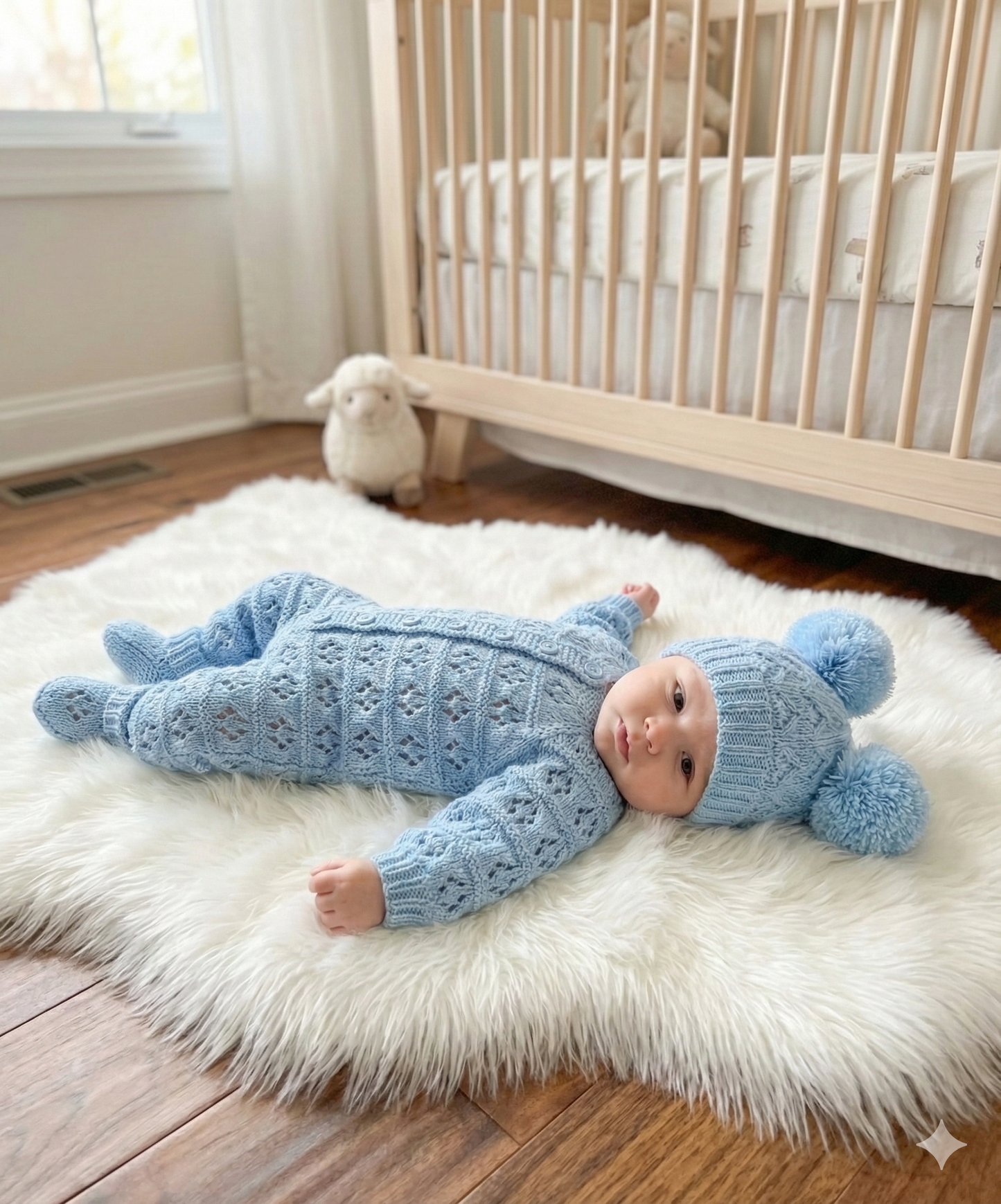 "Miami" Romper knitting pattern for reborn doll 16-22" or 0-3 Month old baby