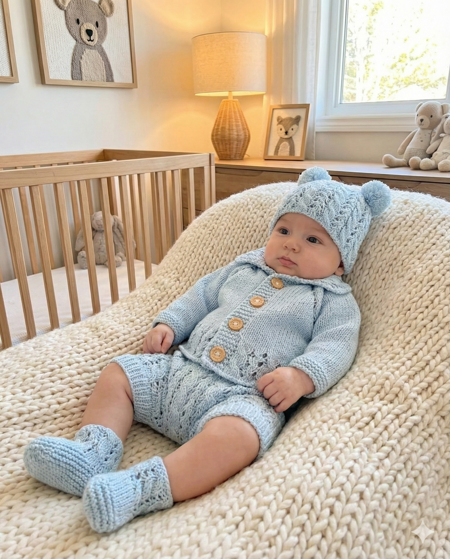 "Barley” 4 Piece Set Knitting pattern for Reborn doll 16-22” or 0-3 Month Old Baby