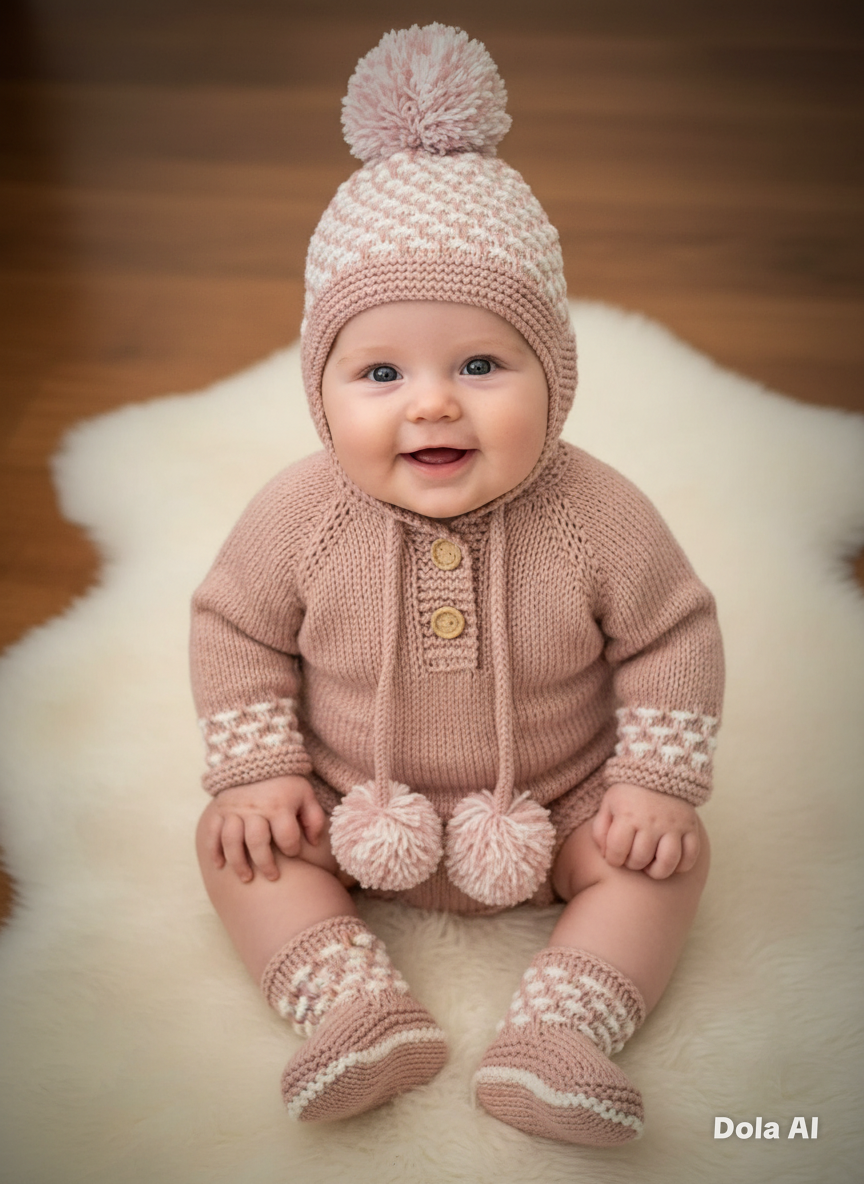 "Holly” Romper Knitting pattern for Reborn doll 16 -22” or 0-3 Month Old Baby