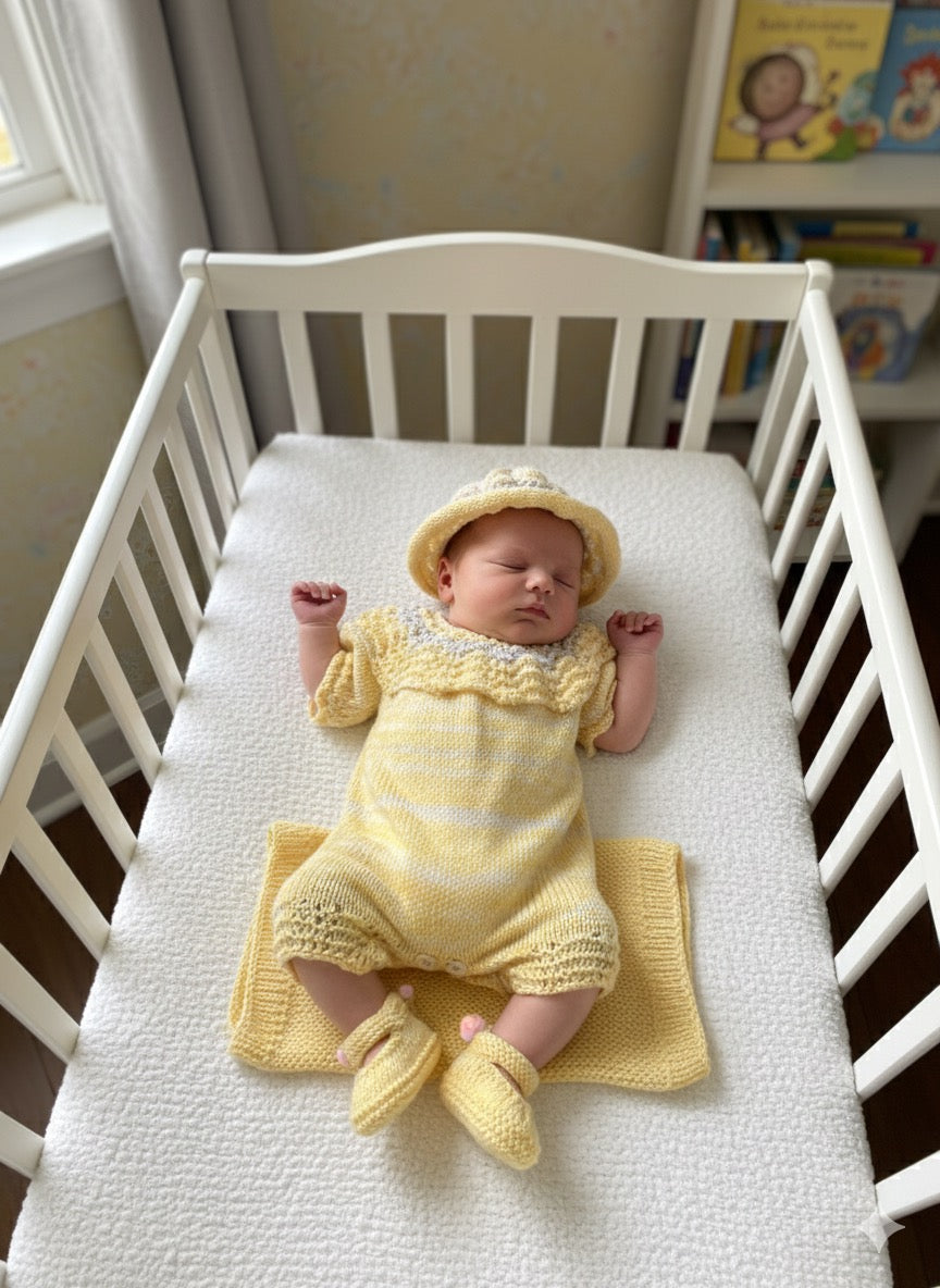 "Jasmine ” Romper Knitting pattern for Reborn doll 16 -22” or 0-3 Mth Old Baby