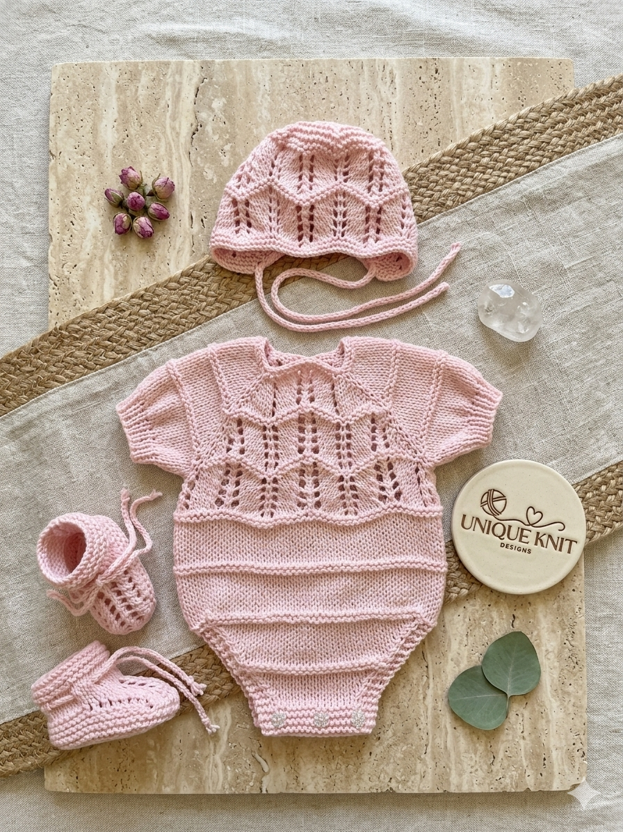 "Aileen” Multi-piece Knitting pattern for Reborn doll 16 -22” or 0-3 Month Old Baby