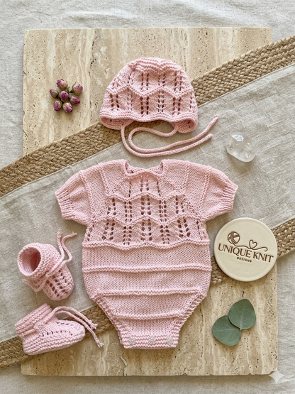 "Aileen” Multi-piece Knitting pattern for Reborn doll 16 -22” or 0-3 Month Old Baby