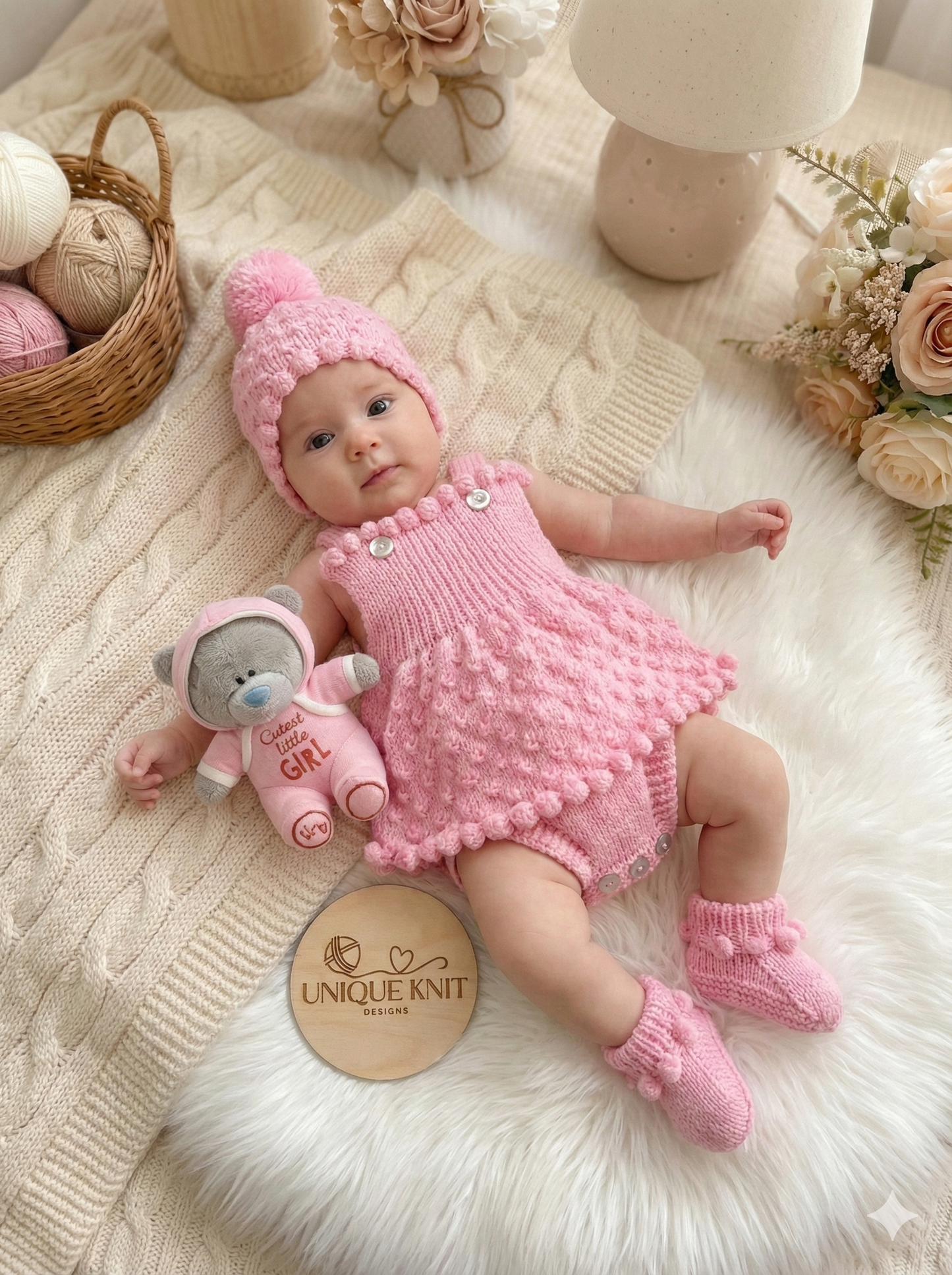 "Petunia” Shorts and Dress set Knitting pattern for Reborn doll 16 -22” or 0-3 Mth Old Baby