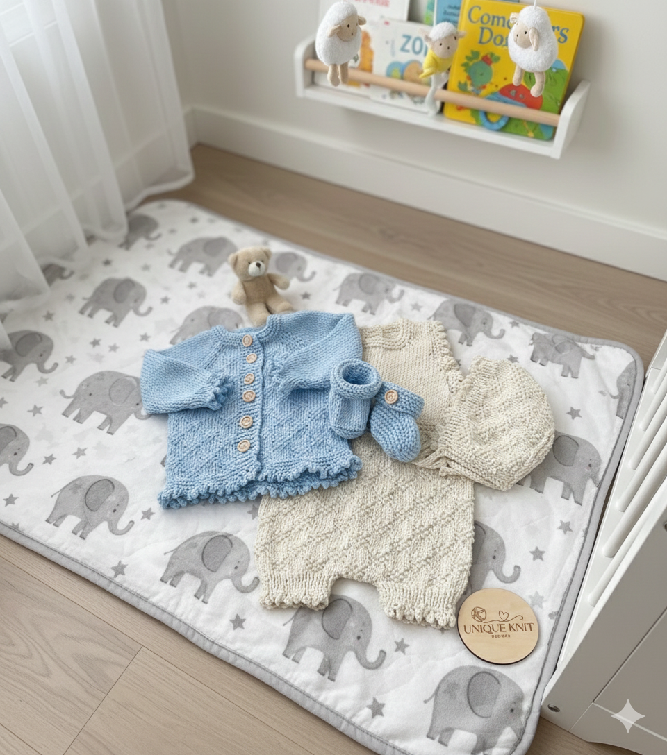 "Foxglove” Romper Knitting pattern set for Reborn doll 16 -22” or 0-3 Mth Old Baby