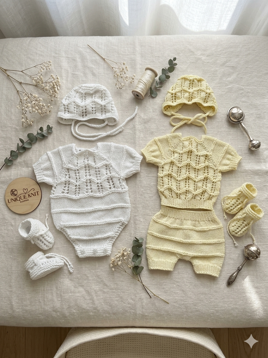 "Aileen” Multi-piece Knitting pattern for Reborn doll 16 -22” or 0-3 Month Old Baby