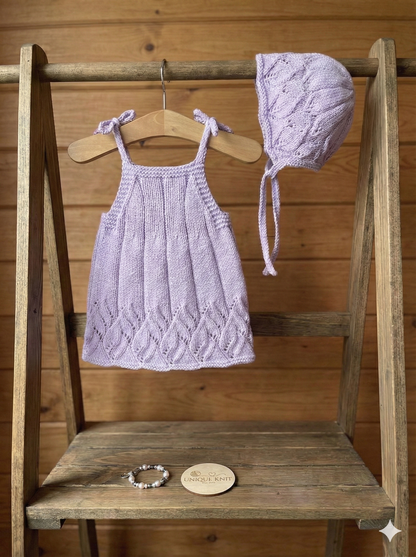 "Elderflower” Dress Knitting pattern for Reborn doll 16 -22” or 0-3 Month Old Baby