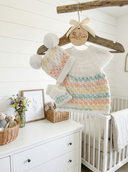 "Bubbles” 3 Piece Knitting pattern set for Reborn doll 16 -22” or 0-3 Month Old Baby