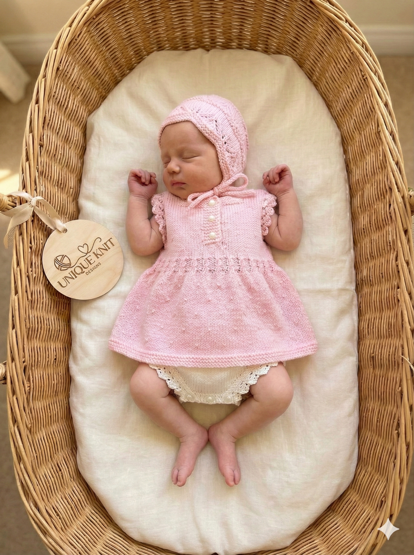 "Cinderella” 4 piece Knitting pattern for Reborn doll 16 -22” or 0-3 Month Old Baby