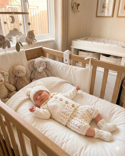 "Barley” 4 Piece Set Knitting pattern for Reborn doll 16-22” or 0-3 Month Old Baby