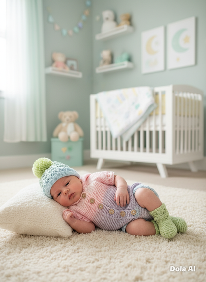 "Rainbow” Multi Piece set knitting pattern for reborn doll 16-22" or 0-3 month old baby