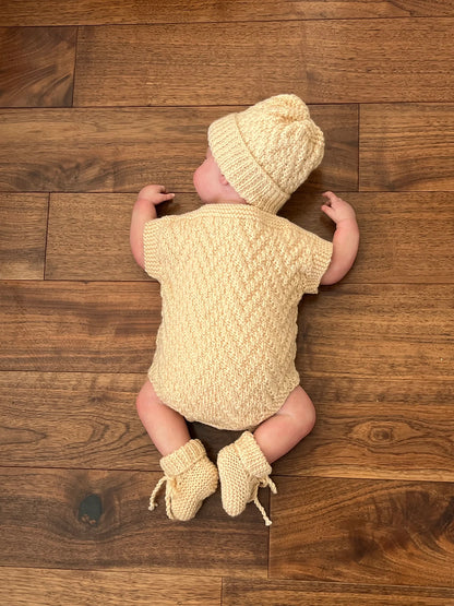 "Neptune” Romper Knitting pattern for Reborn doll 16 -22” or 0-3 Month Old Baby