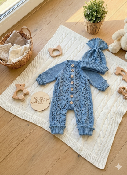 "Honeysuckle” Romper Knitting pattern for Reborn doll 16 -22” or 0-3 Mth Old Baby