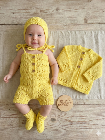 "Davina” 4 piece Set Knitting pattern for Reborn doll 16-22” or 0-3 Month Old Baby