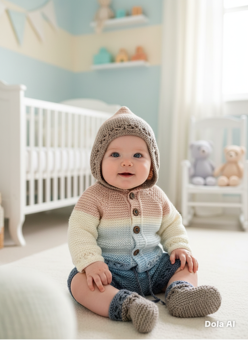 "Rainbow” Multi Piece set knitting pattern for reborn doll 16-22" or 0-3 month old baby