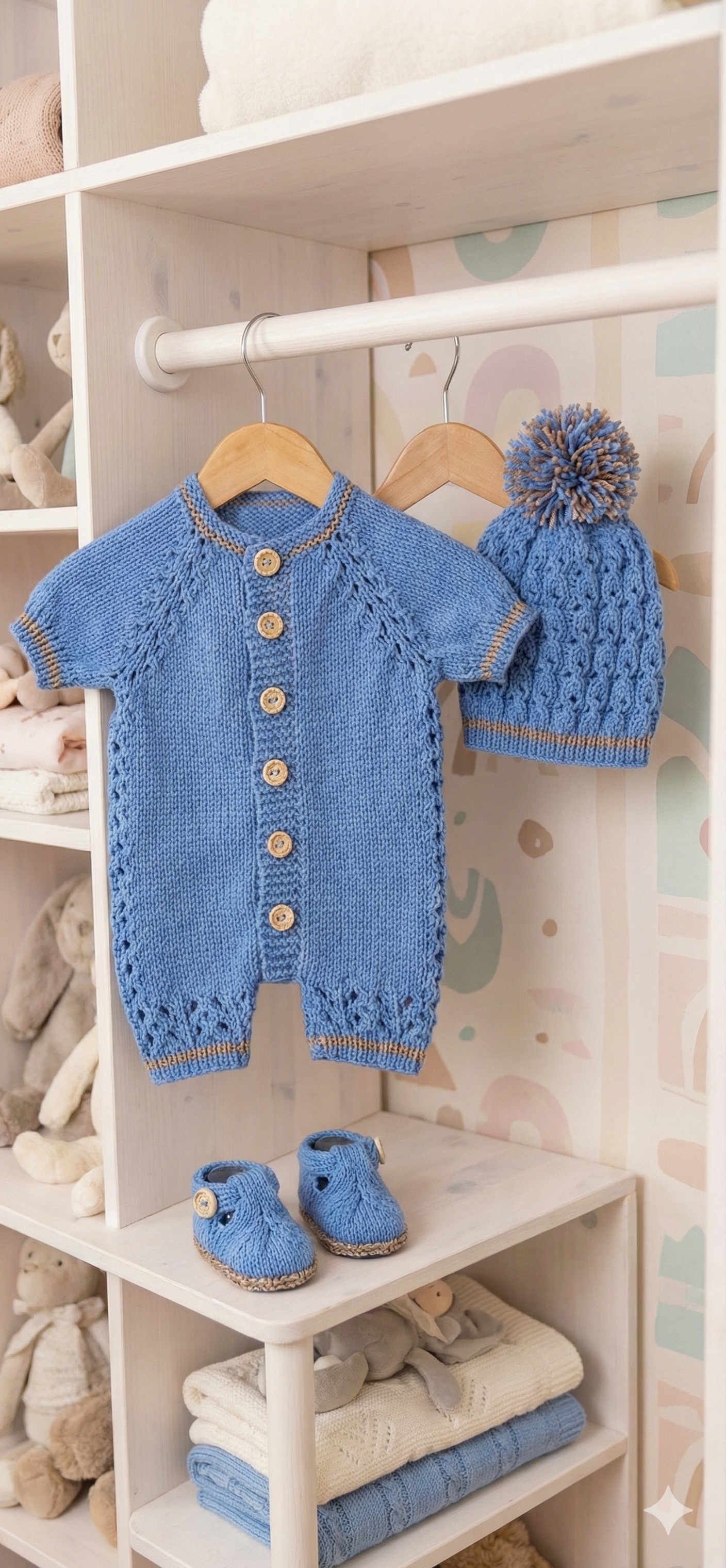 "Merlot” Romper Knitting pattern for Reborn doll 16 -22” or 0-3 Month Old Baby