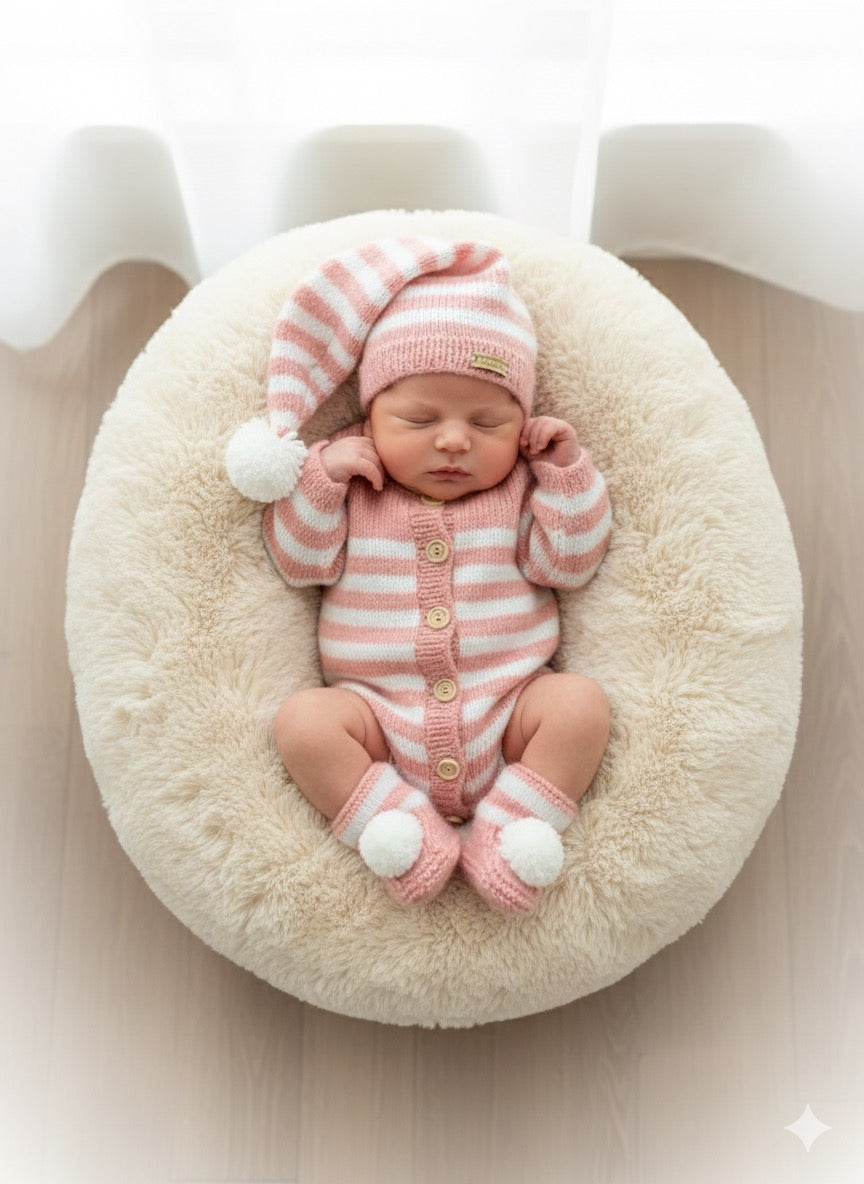 "Sweet Dreams” Romper Set Knitting pattern for Reborn doll 16 - 22” or 0-3 Mth Old Baby