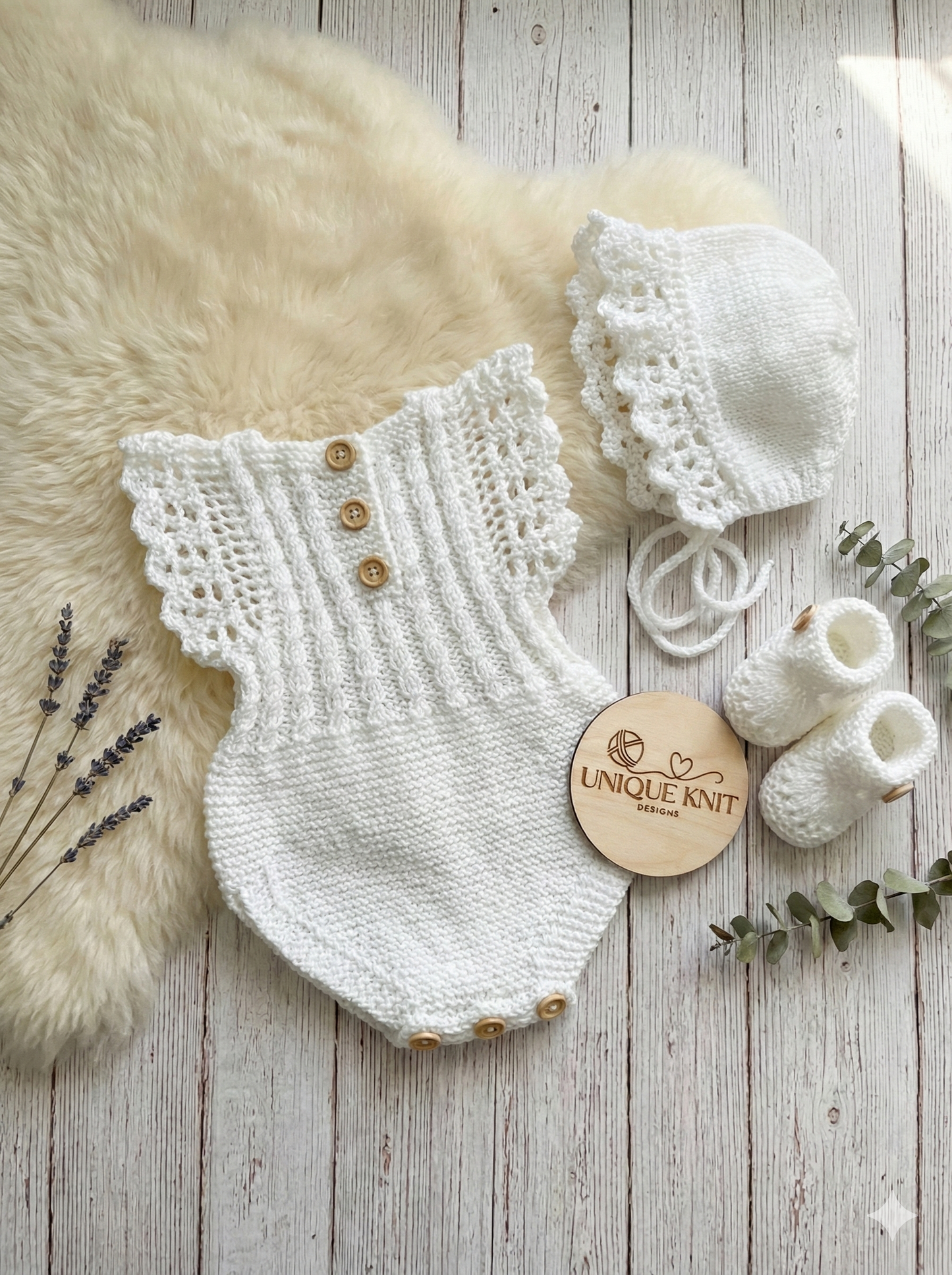 "Florence” Romper Knitting pattern for Reborn doll 16 -22” or 0-3 Month Old Baby