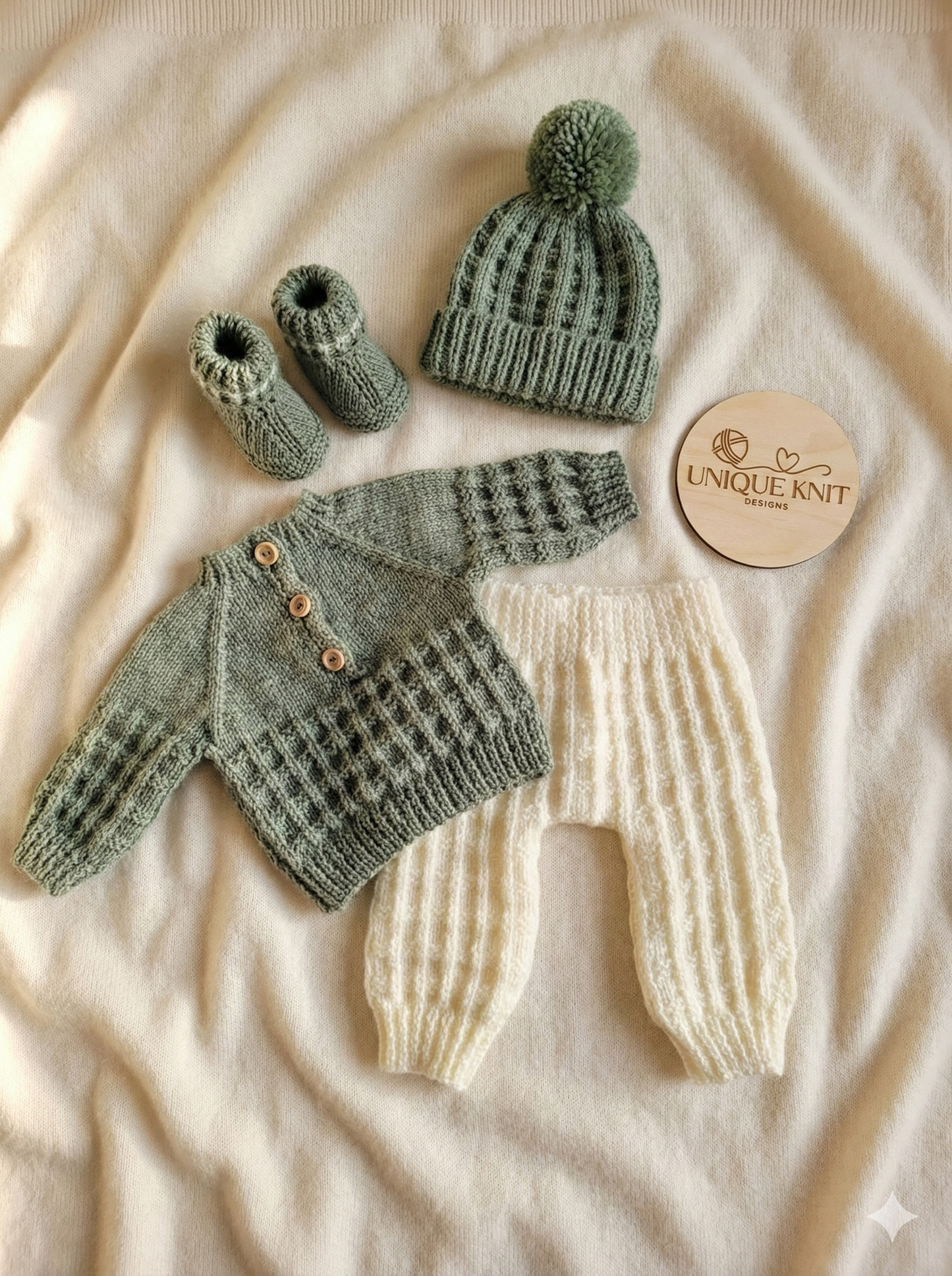 "Winter” 4 Piece Set Knitting pattern for Reborn doll 16-22” or 0-3 Month Old Baby