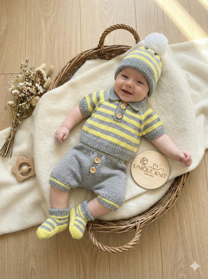 "Chestnut” Shorts and top Knitting pattern set for Reborn doll 16 -22” or 0-3 Mth Old Baby
