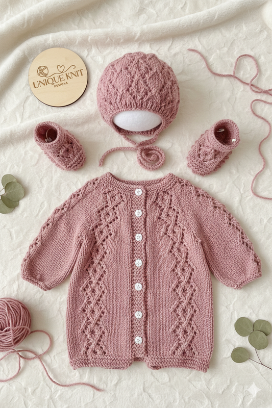 "Annabelle" Romper knitting pattern for reborn doll 16-22" or 0-3 Month old baby