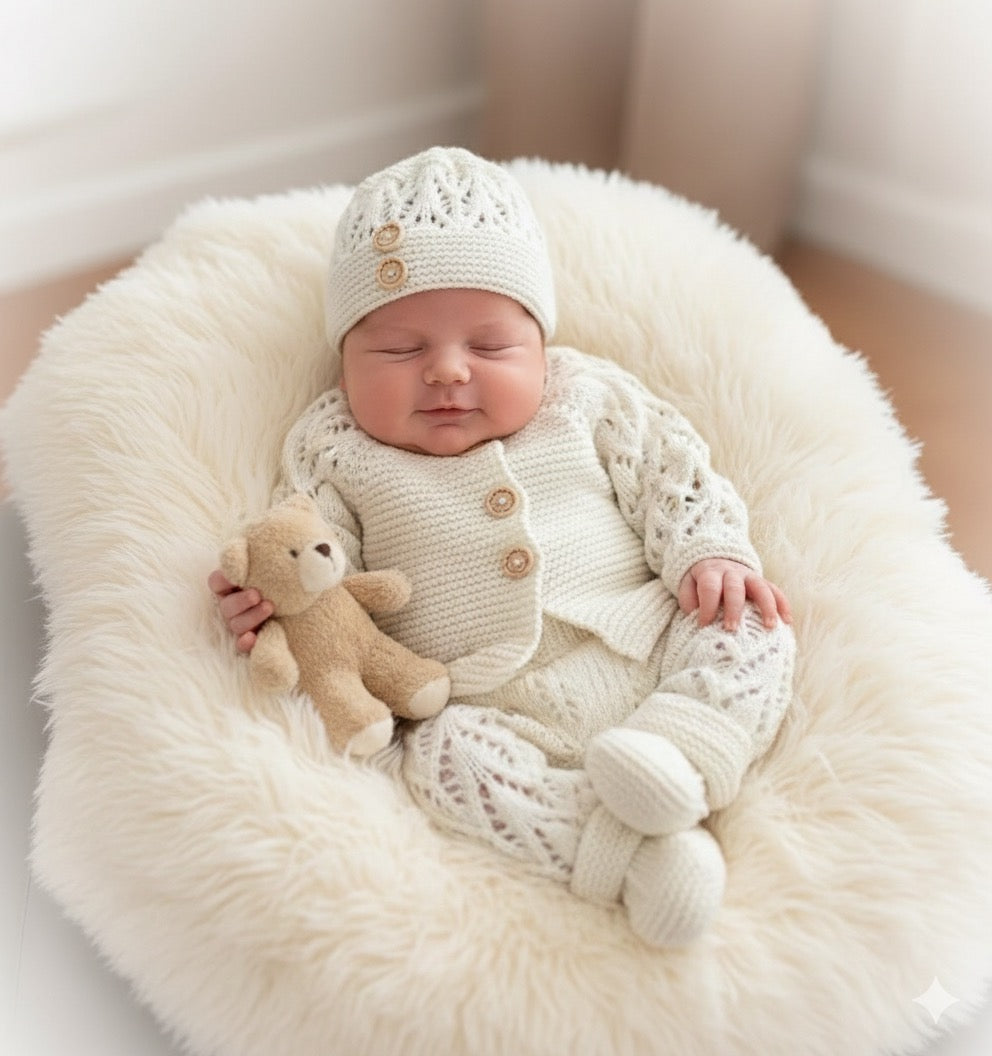 "Maple” 4 Piece Set Knitting pattern for Reborn doll 16-22” or 0-3 Mth Old Baby