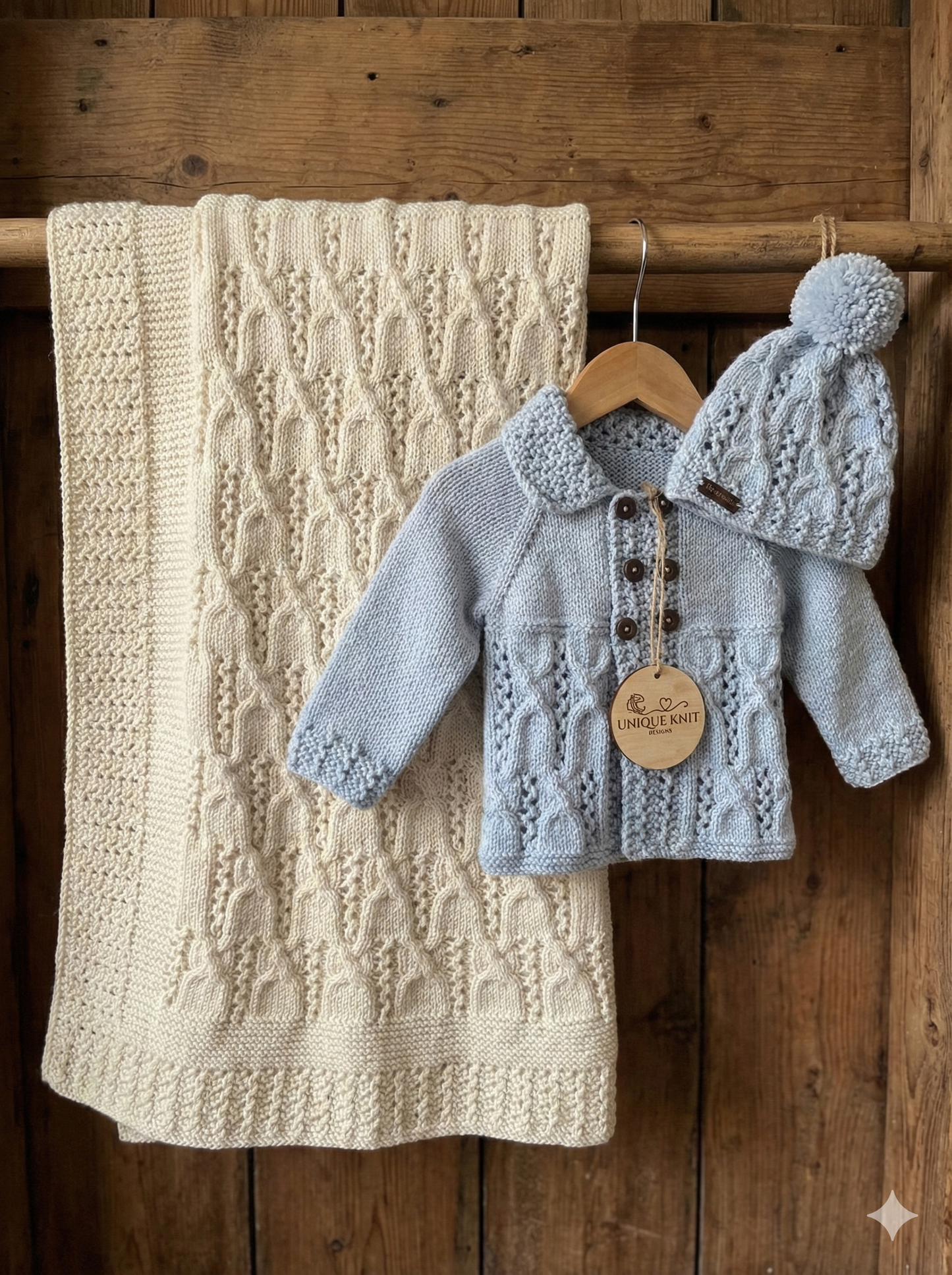 “Lollipop” Jacket, Hat & Blanket Set, Sizes Premature To 4 Years Old