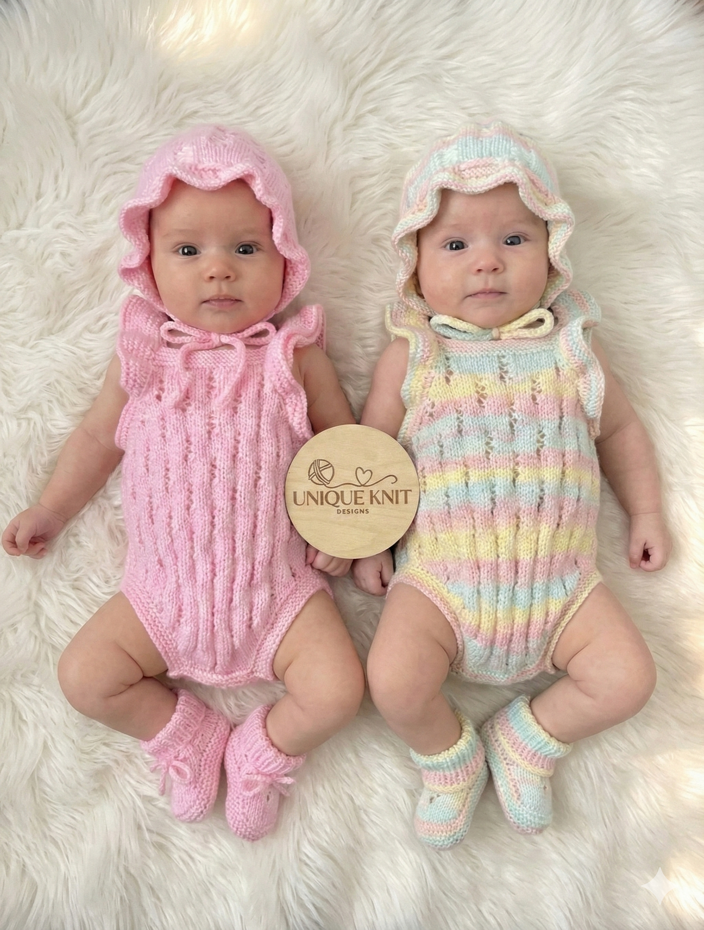 "Caz” Multi Piece set knitting pattern for reborn doll 16-22" or 0-3 month old baby