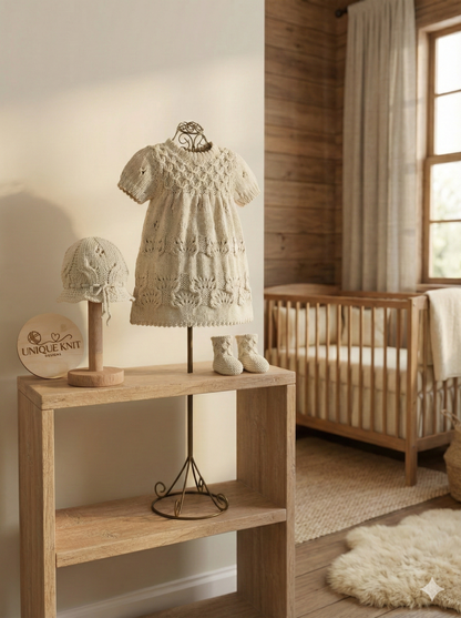 "Clementine” Dress Set Knitting pattern for Reborn doll 16 -22” or 0-3 Mth Old Baby