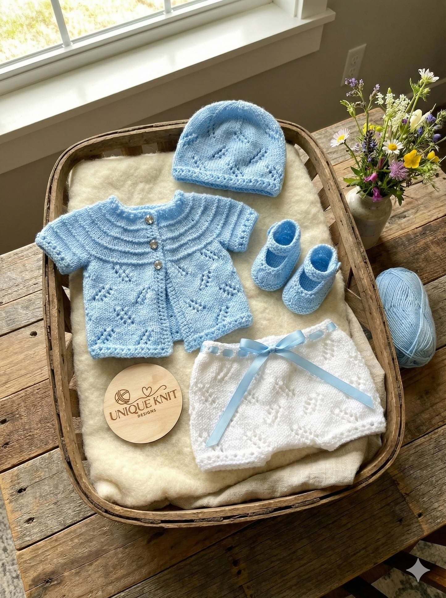 "Mayflower ” Mix 'n' Match Knitting pattern for Reborn doll 16 -22” or 0-3 Mth Old Baby