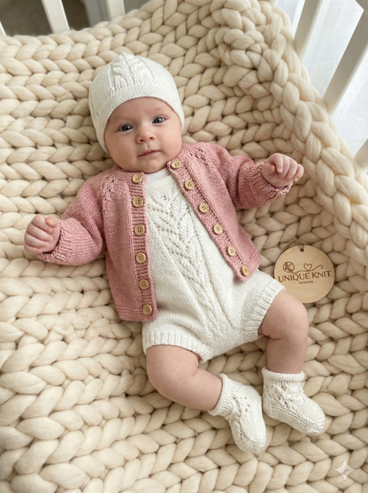 "Fern” 4 Piece Knitting pattern set for Reborn doll 16 -22” or 0-3 Month Old Baby