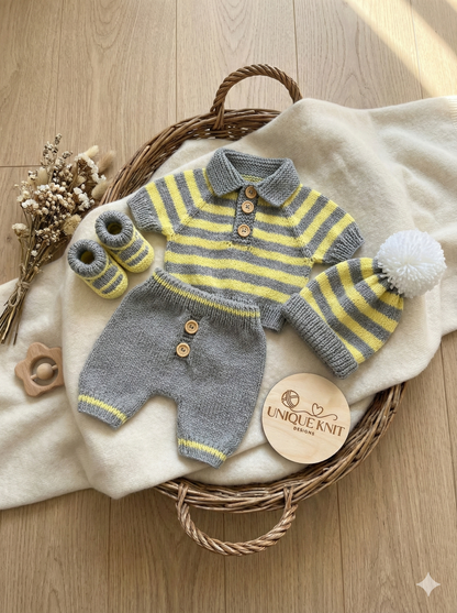 "Chestnut” Shorts and top Knitting pattern set for Reborn doll 16 -22” or 0-3 Mth Old Baby