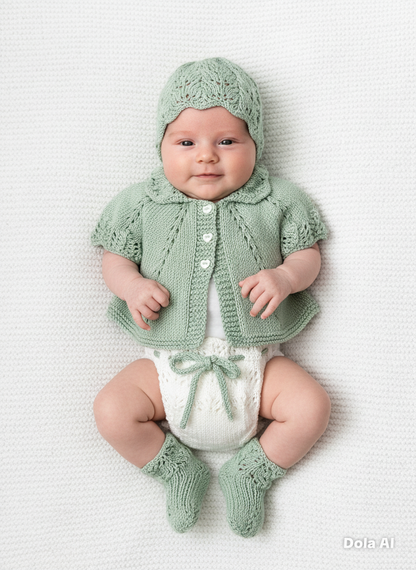 "Beatrice” Multi-piece Knitting pattern for Reborn doll 16 -22” or 0-3 Month Old Baby