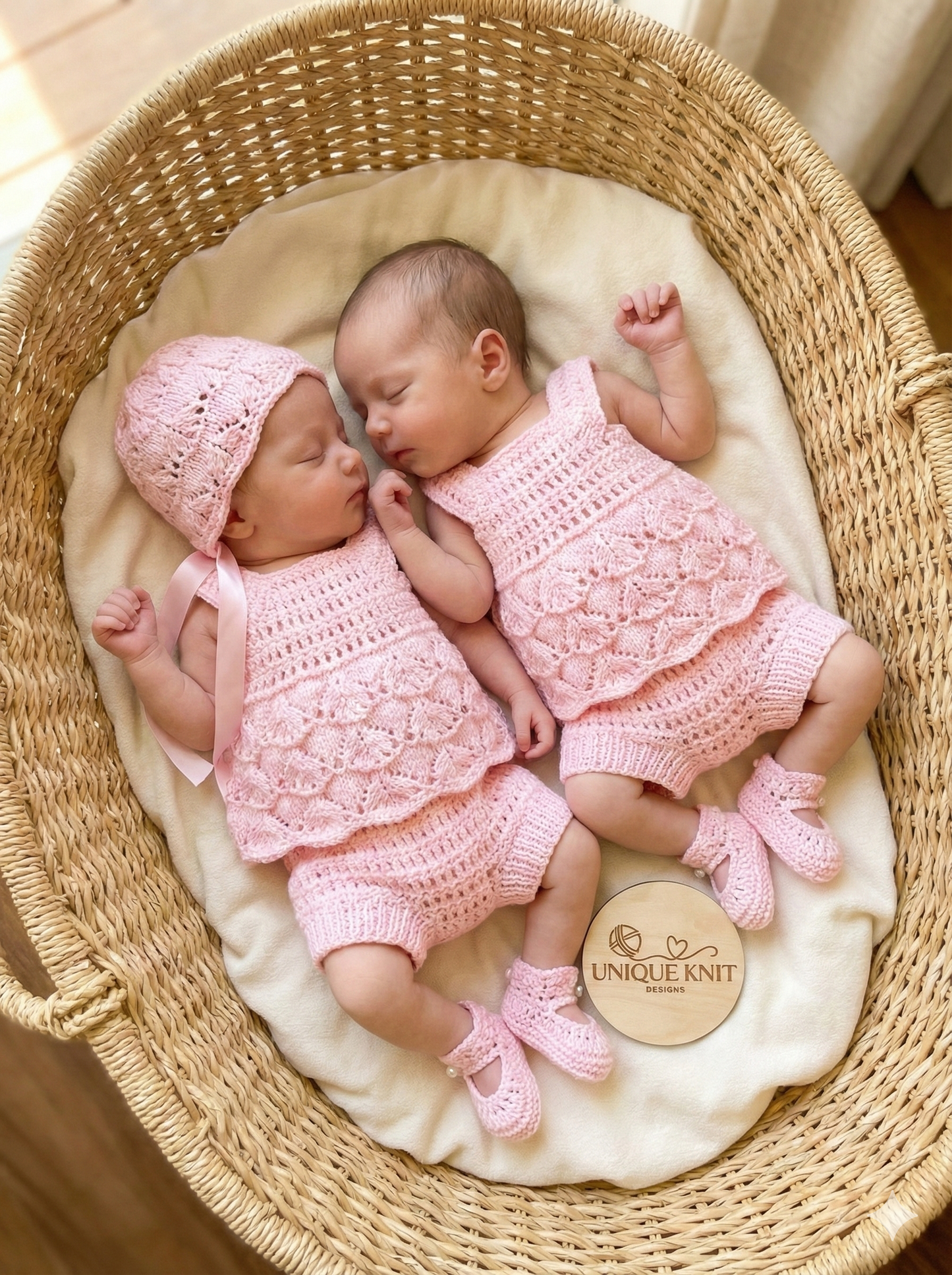 "Summer” 4 Piece Set Knitting pattern for Reborn doll 16-22” or 0-3 Month Old Baby