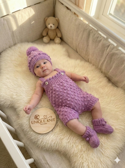 "Petunia” Shorts and Dress set Knitting pattern for Reborn doll 16 -22” or 0-3 Mth Old Baby