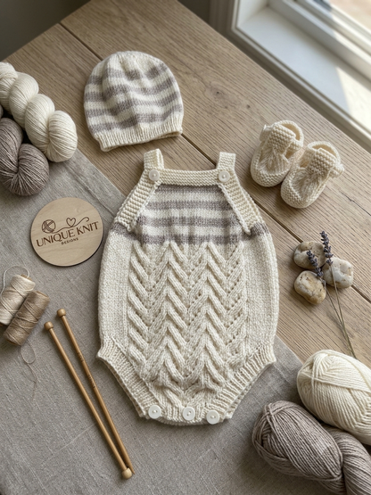 "Battersea” 3 Piece Knitting pattern set for Reborn doll 18 -24” or 0-9 Month Old Baby