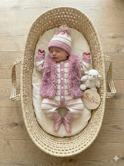 "Garnet” 4 Piece Set Knitting pattern for Reborn doll 18-22” or 0-3 Mth Old Baby