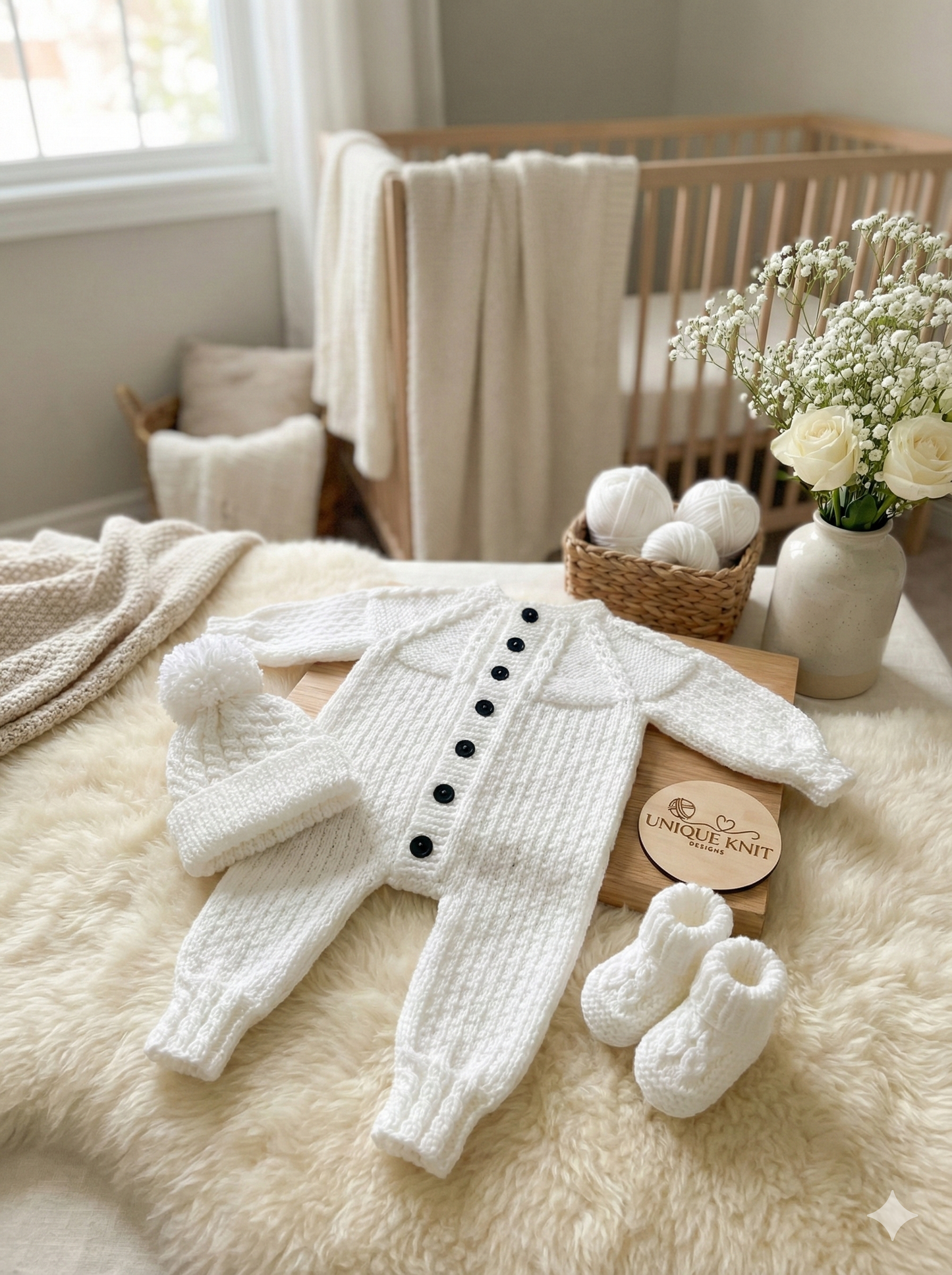 "Primrose” Romper Knitting pattern for Reborn doll 16 -22” or 0-3 Mth Old Baby