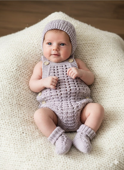"Autumn” Romper Knitting pattern for Reborn doll 16 -22” or 0-3 Month Old Baby