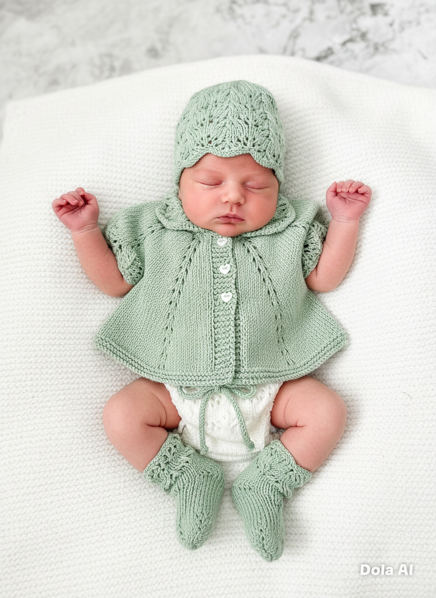 "Beatrice” Multi-piece Knitting pattern for Reborn doll 16 -22” or 0-3 Month Old Baby