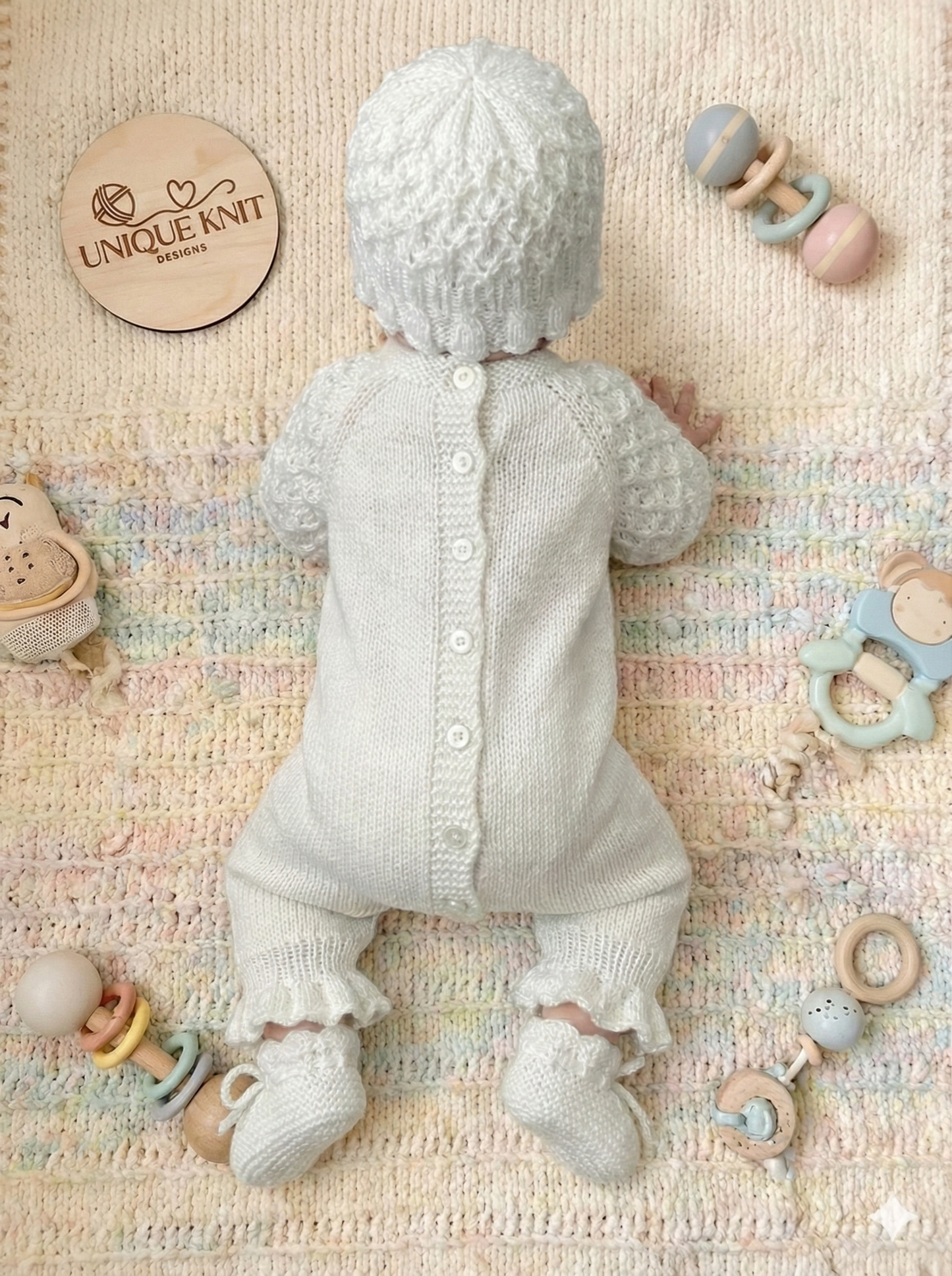 "Princess” Romper Knitting pattern for Reborn doll 16 -22” or 0-3 Month Old Baby
