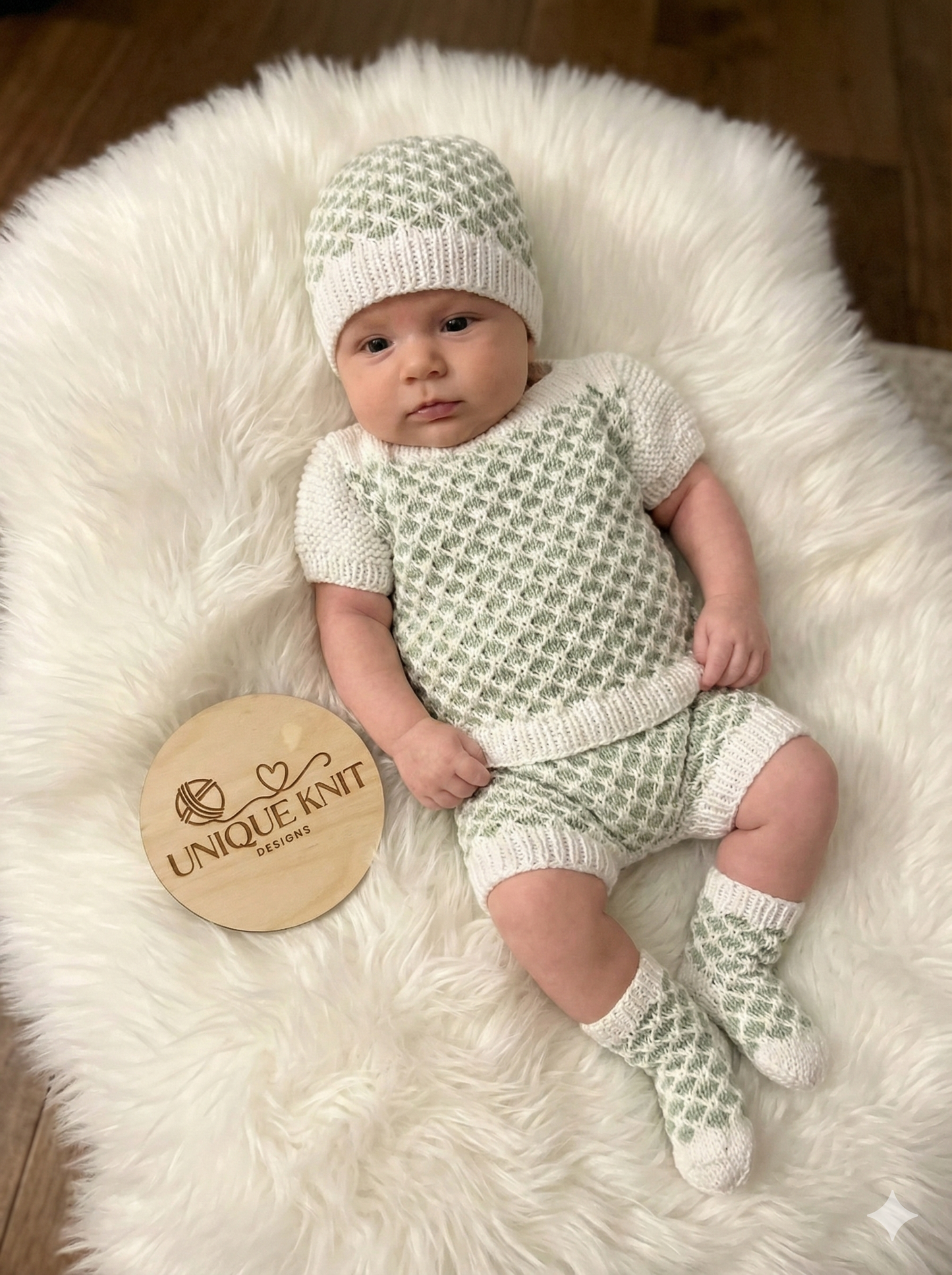 "Charlie” 4 Piece Set Knitting pattern for Reborn doll 16-22” or 0-3 Month Old Baby