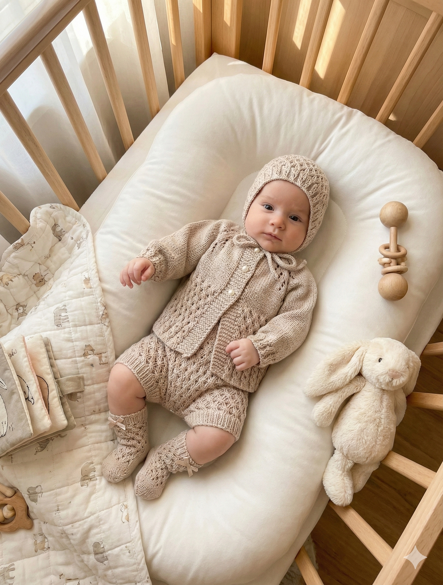 "Truffle” 4 Piece Set Knitting pattern for Reborn doll 16-22” or 0-3 Month Old Baby
