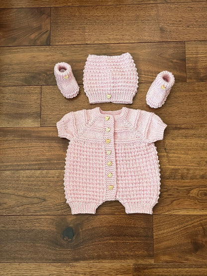 "Mango" Romper knitting pattern for reborn doll 16-22" or 0-3 Month old baby