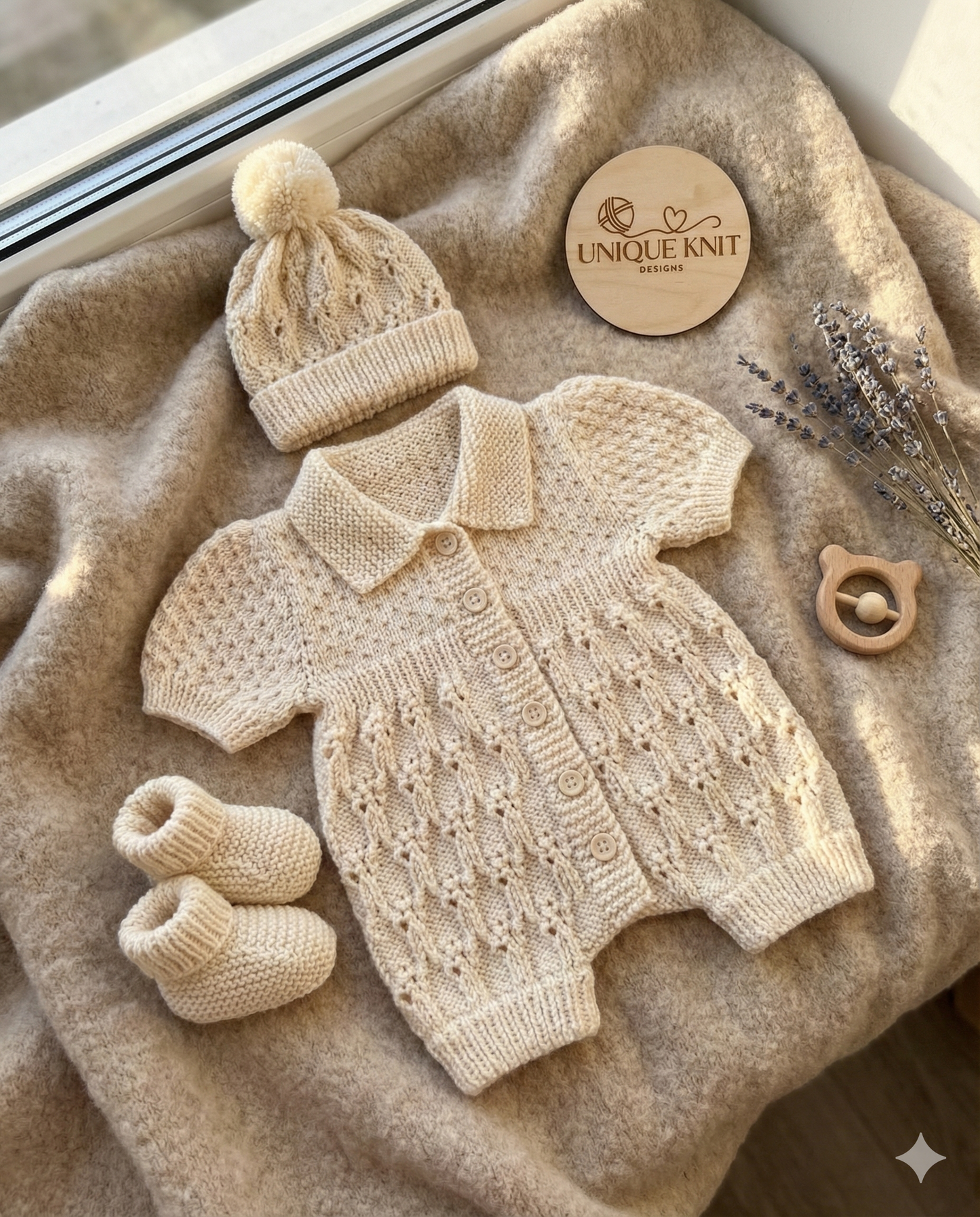 "Bluebell ” Romper Knitting pattern for Reborn doll 16 -22” or 0-3 Mth Old Baby