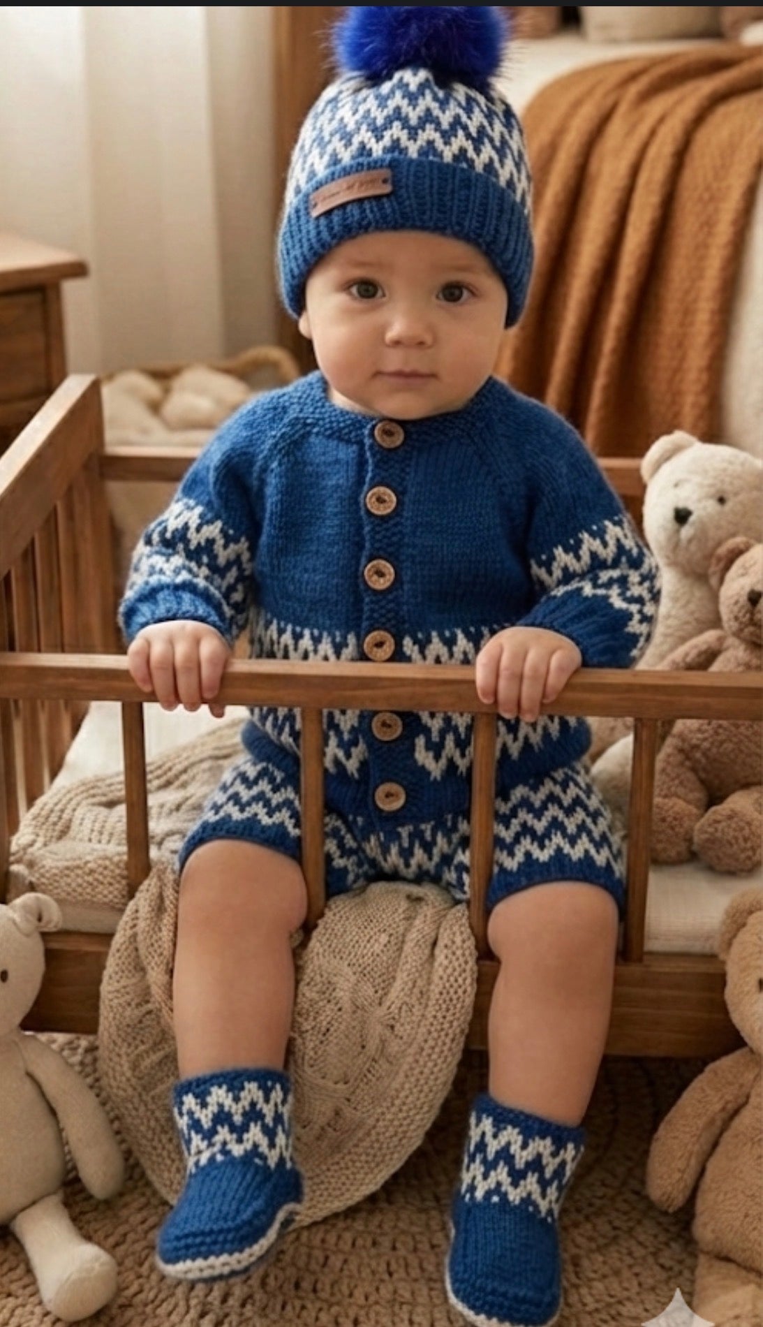 "Zingara” 4 Piece Knitting pattern set for Reborn doll 16 -22” or 0-3 Month Old Baby