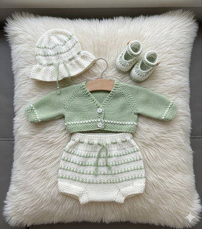 "Brook” 5 piece knitting pattern set for a reborn doll 16 -22” or 0-3 Month Old Baby