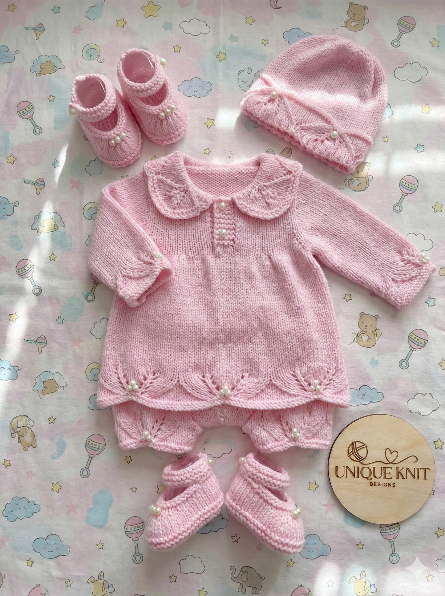 "Sunflower ” Angel Set Knitting pattern for Reborn doll 16 -22” or 0-3 Mth Old Baby
