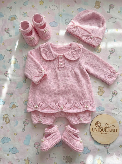 "Sunflower ” Angel Set Knitting pattern for Reborn doll 16 -22” or 0-3 Mth Old Baby