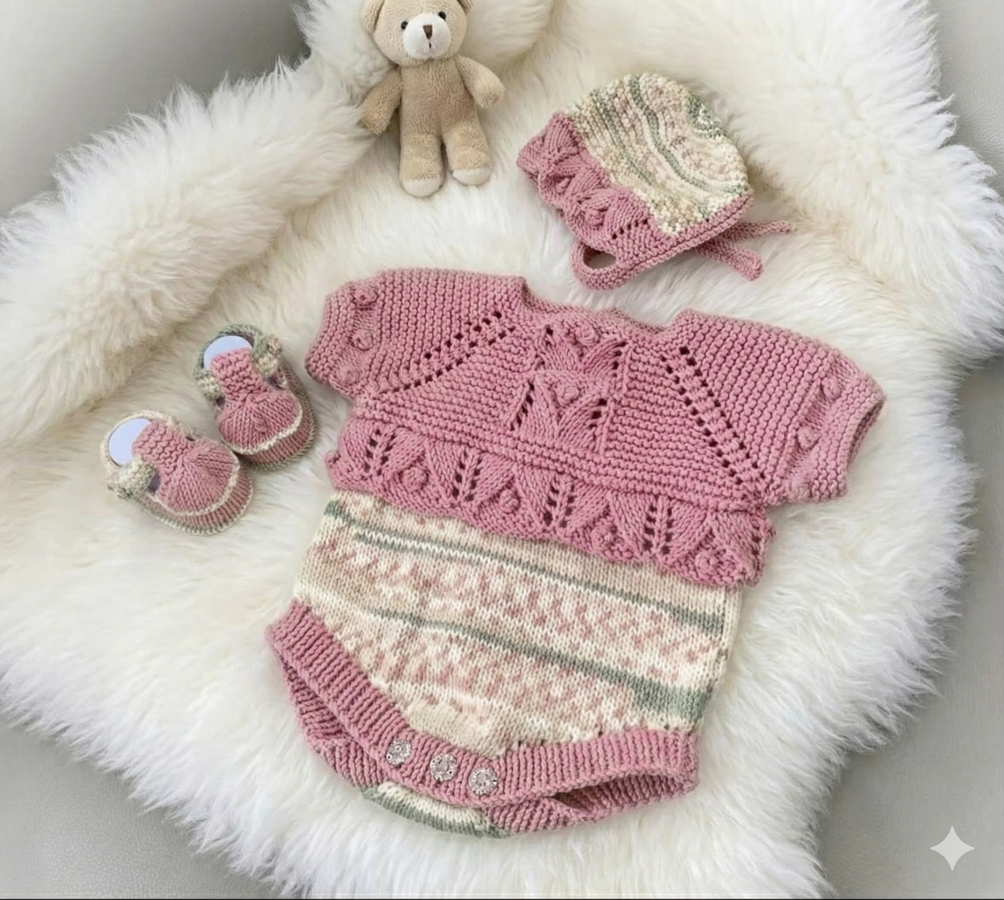 "Candy” Romper Knitting pattern for Reborn doll 16 -22” or 0-3 Month Old Baby