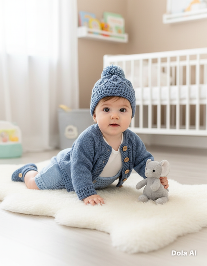 "Oregano” 4 Piece Set Knitting pattern for Reborn doll 16-22” or 0-3 Mth Old Baby